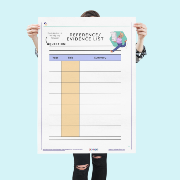 Essay Writing - Reference/Evidence List - Worksheet - Brain Hub